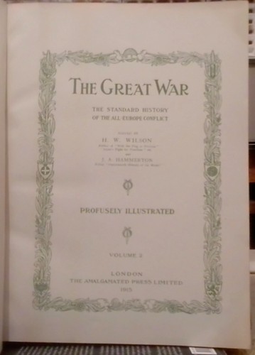 The great war wilson j - war, a